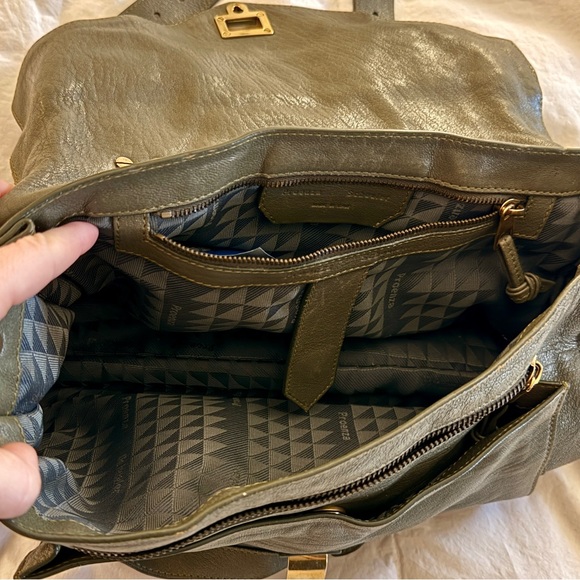 Proenza Schouler PS1 Medium Satchel – Olive Green Genuine Leather - Picture 11 of 15